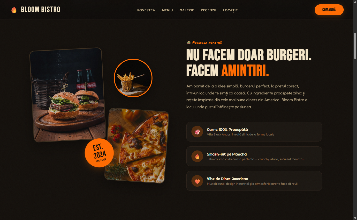 Bloom Bistro Meniu