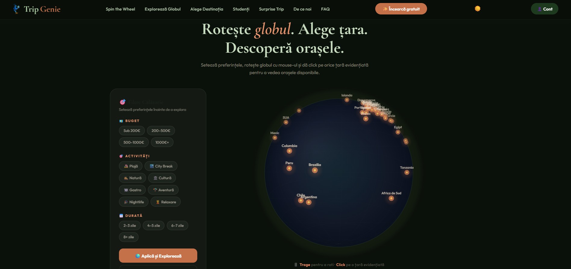 TripGenie Destinații